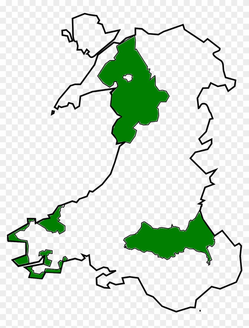 Welsh National Parks Map Clipart