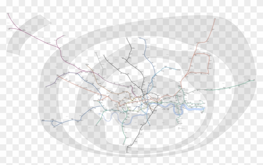 London Underground Full Map - London Underground Geographical Map Clipart