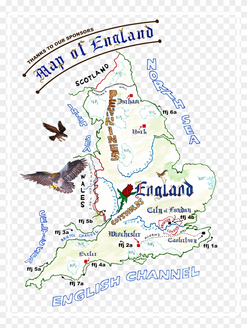 Wild England's 'fun & Fascination' Map For All The - Map Clipart #5009152
