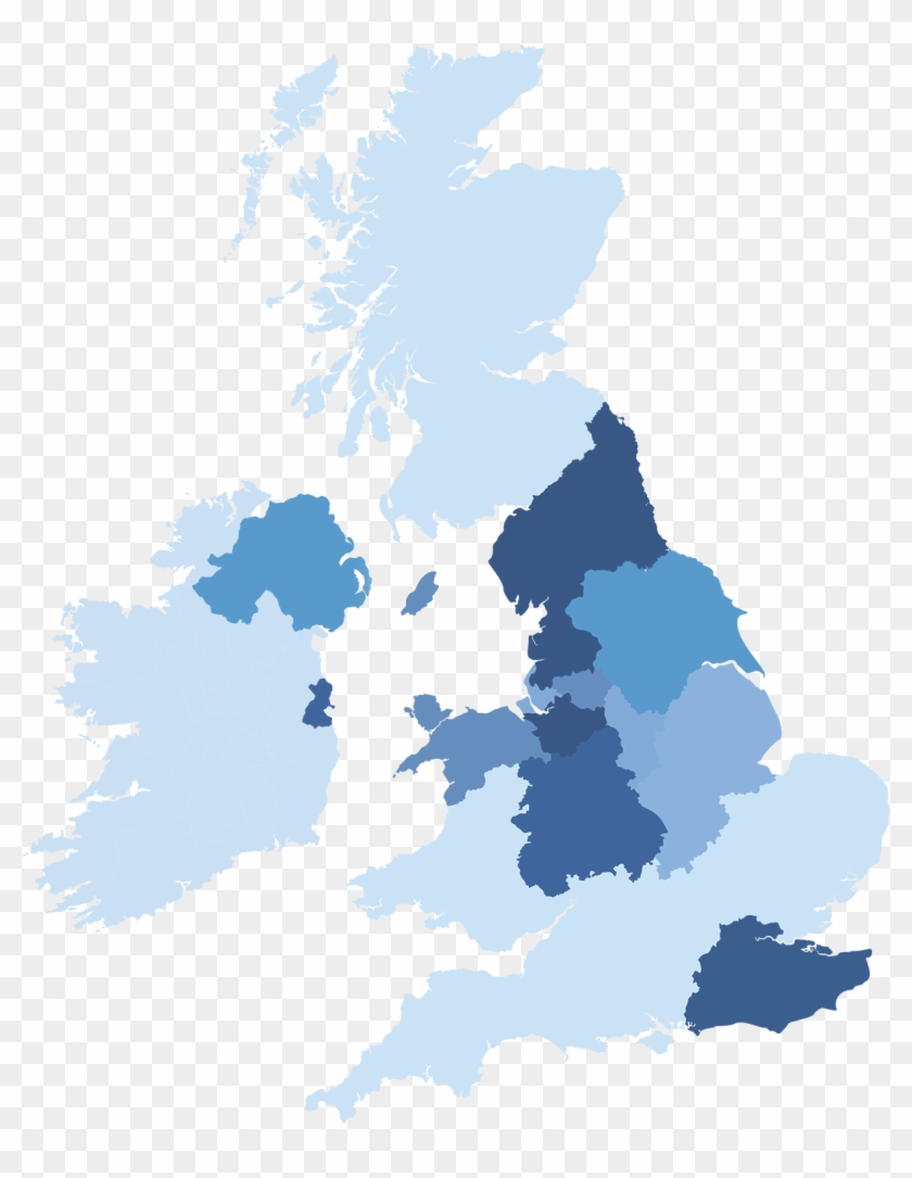 North England - Uk Map Vector Free Clipart