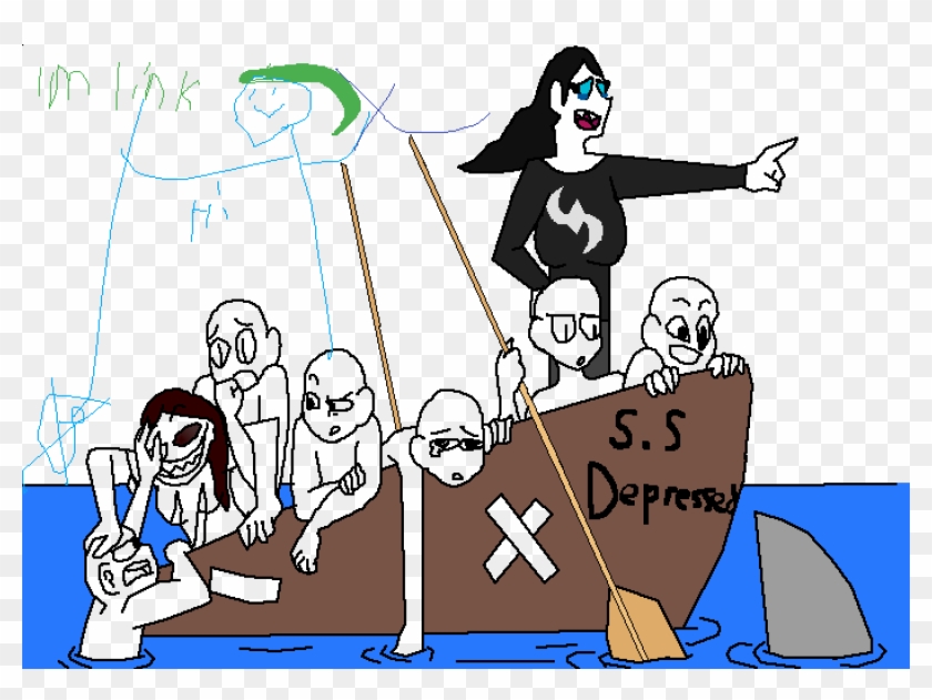 Ss Depressed - Cartoon Clipart