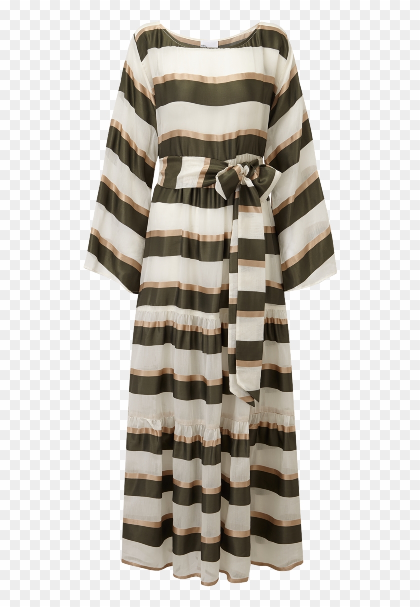 Lisa Marie Fernandez Olive And Gold Striped Boatneck - Pattern Clipart #5009445