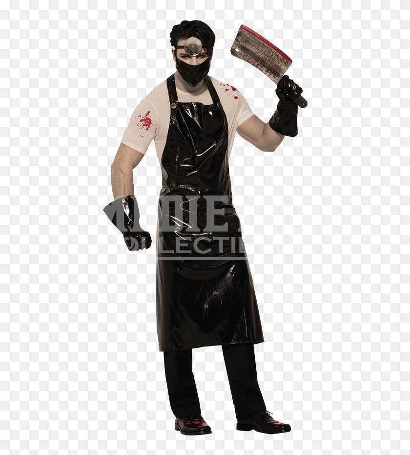 Psycho Surgeon Costume - Man Demented Doctor Costume Clipart