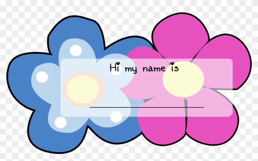 Flower Name Tag Clipart - Png Download
