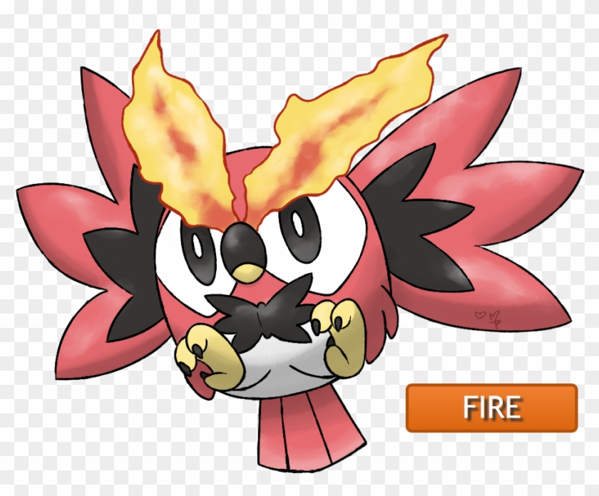 5 Aug - Fire Type Rowlet Clipart #5010618