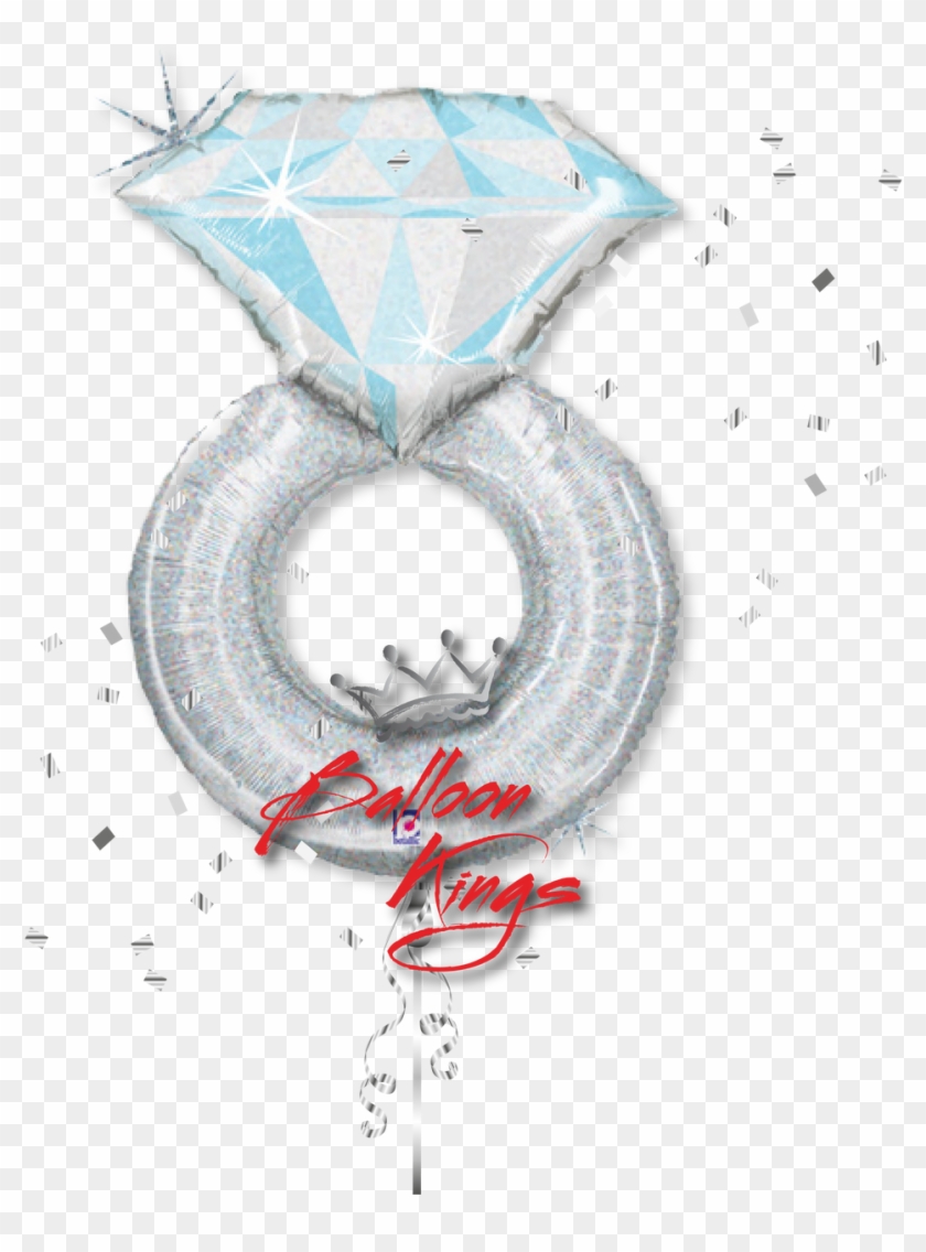 Silver Wedding Ring - Balon U Obliku Prstena Clipart #5011151