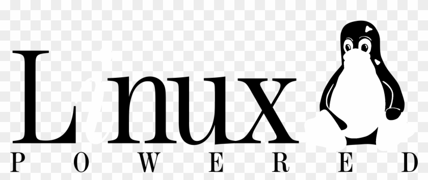 Linux Logo Black And White - Calligraphy Clipart