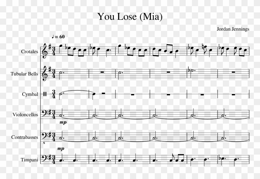 You Lose Sheet Music Composed By Jordan Jennings 1 - Sheet Music Clipart