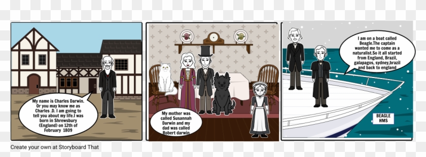 Charles Darwin - Cartoon Clipart