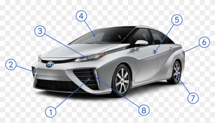 The Unique Front Face Design Underscores The Vehicle's - Toyota Mirai White Clipart