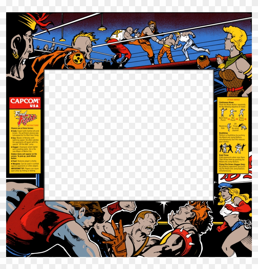 Alt Text - Final Fight Arcade Bezel Clipart #5016796