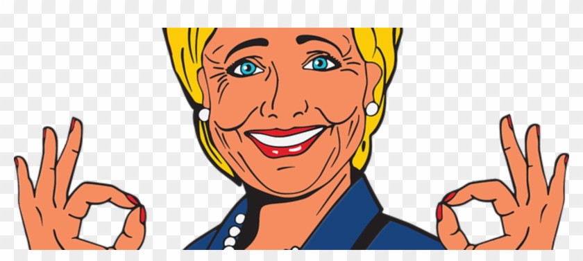This Old Bitch Knows Where All The Bodies Are Burried - Hillary Clinton Cartoon Like Clipart