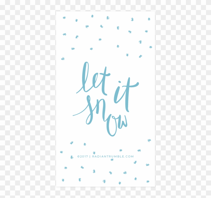 Christmas Let It Snow Free Wallpaper For Phone And - Calligraphy Clipart #5018045