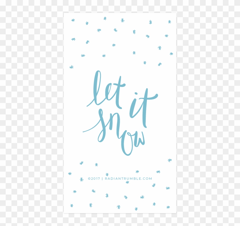 Christmas Let It Snow Free Wallpaper For Phone And - Calligraphy Clipart