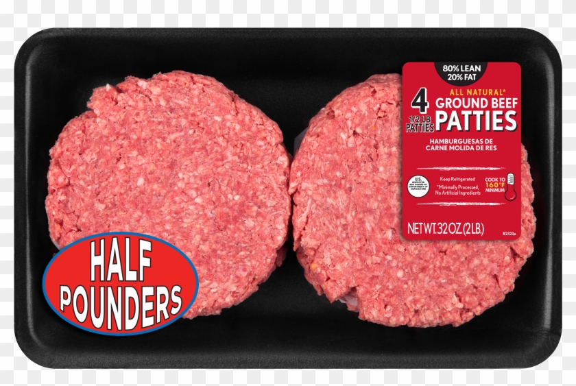 80% Lean/20% Fat, Half-pounder Ground Beef Patties, - Patty Clipart