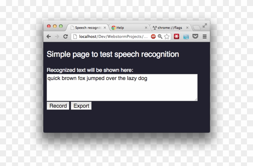 Speech Recognition With Javascript, Websockets And - Jquery Don T Show Me Again Popup Clipart