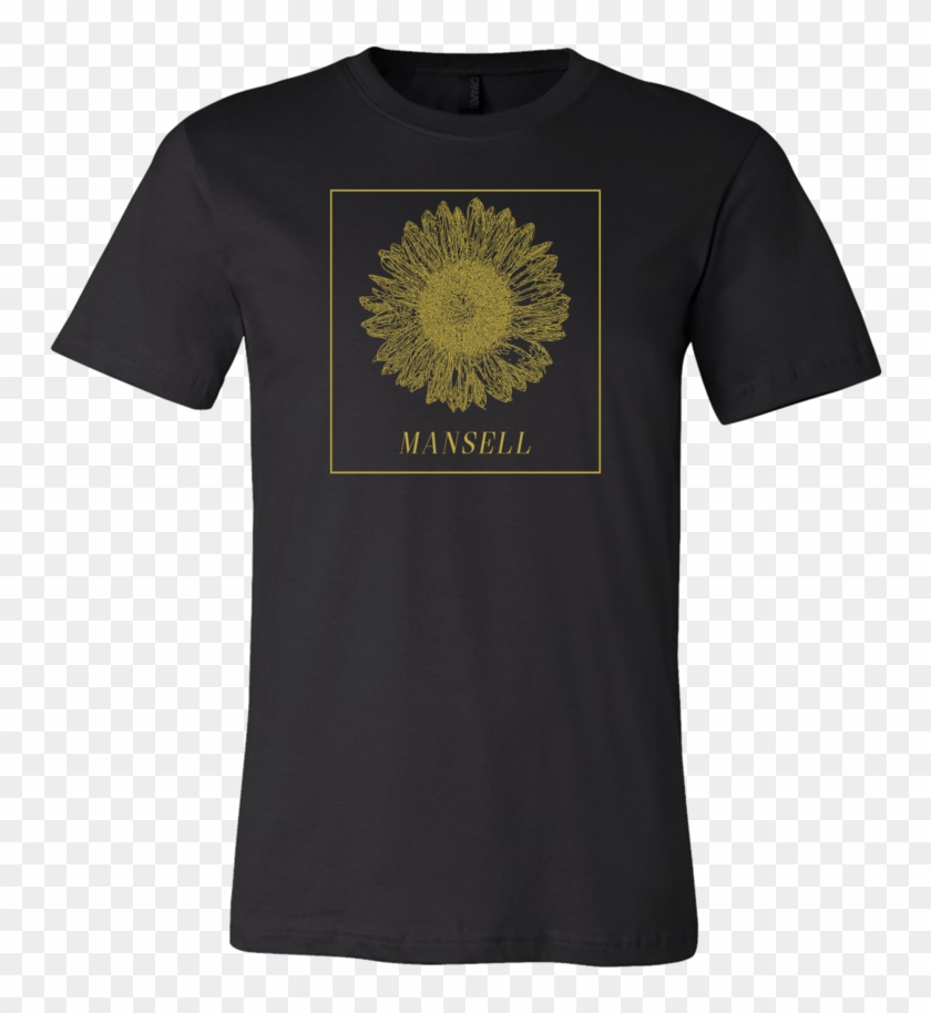 Black Sunflower Tee - Sunflower Clipart #5018652