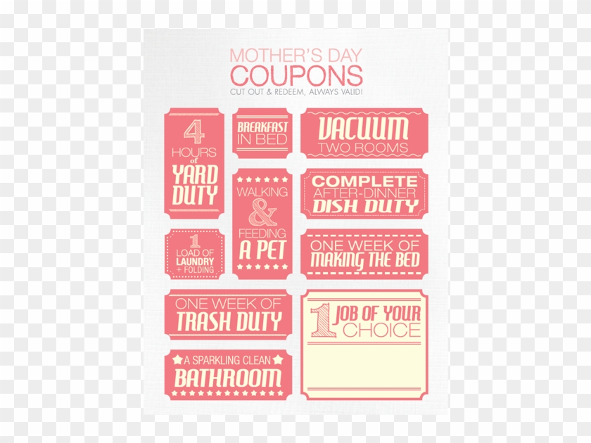 Mother's Day Coupons - Label Clipart