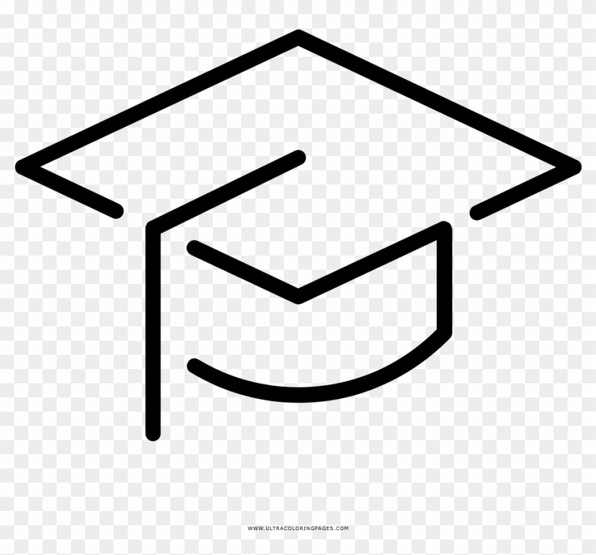 Sombrero De Graduacion Página Para Colorear - Disegno Cappello Di Laurea Clipart