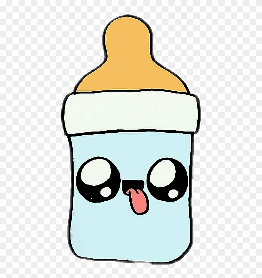Biberon Sticker - Cute Baby Bottle Drawing Clipart