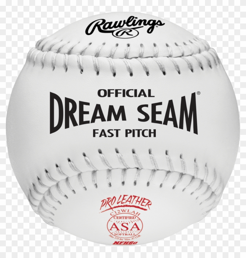 Rawlings White Pro Leather Dream Seam Fast Pitch Asa - Baseball Clipart #5023608
