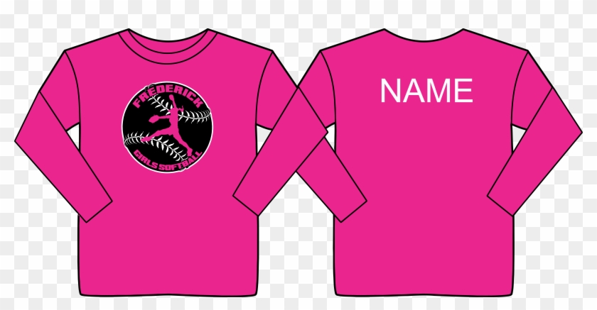 Frederick Girls Softball Long Sleeve Shirt With Name Clipart #5023640