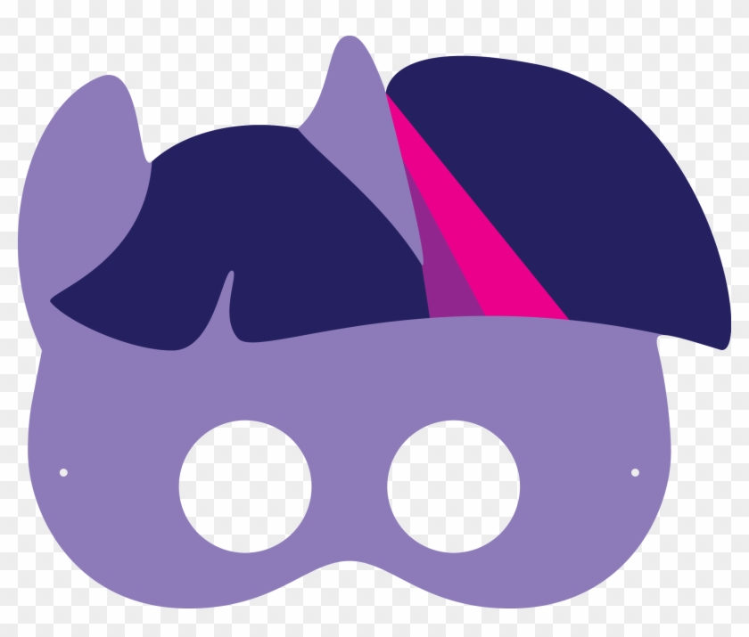 Molde De Máscara Infantil Para Imprimir - Twilight Sparkle Printable Mask Clipart #5023743