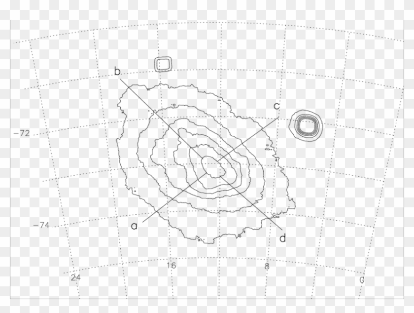 Isopleths Contour Map Of The Smc K, M And Faint Carbon - Sketch Clipart