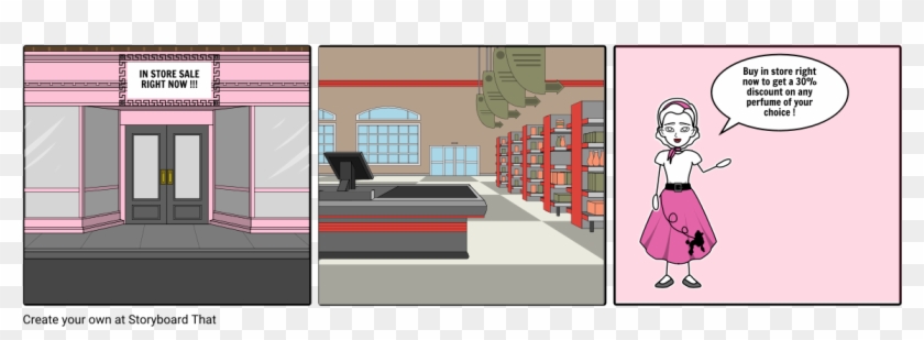 Perfume Advertisement - Cartoon Clipart