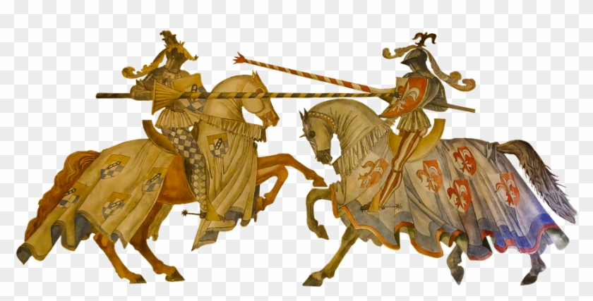 Caballos, Caballero, Edad Media, Aislado, Torneo, Lanza - Οι Ιπποτεσ Στον Μεσαίωνα Clipart