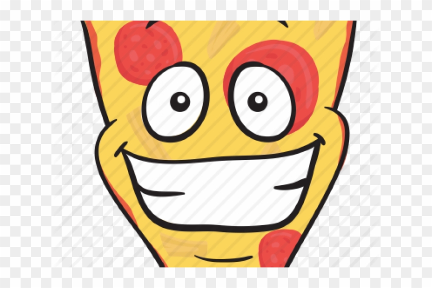 Cartoon Pizza Slice - Bacon With Faces Clipart - Png Download