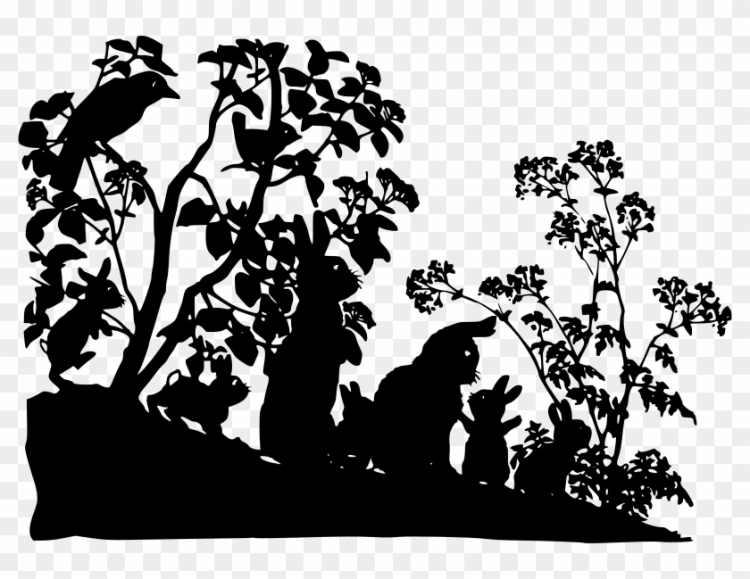 Woodland Creatures Silhouette Clipart