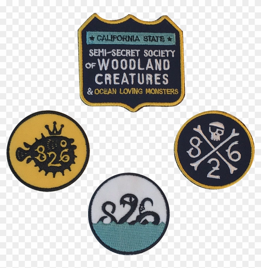 Four Iron On Patches, 826 Logo And Semi-secret Society - Label Clipart #5026937