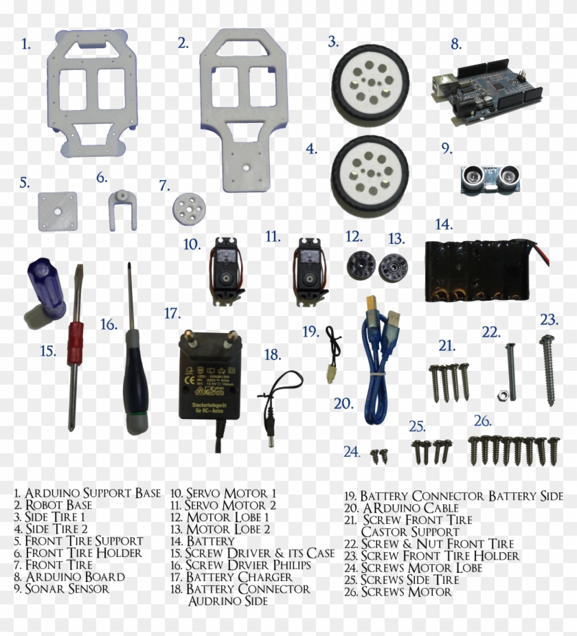 Mobile Robot Kits Parts - Electronics Clipart