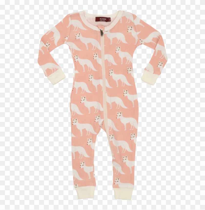 Download Pink Fox Zipper Transparent Background - Pajamas Clipart #5029242
