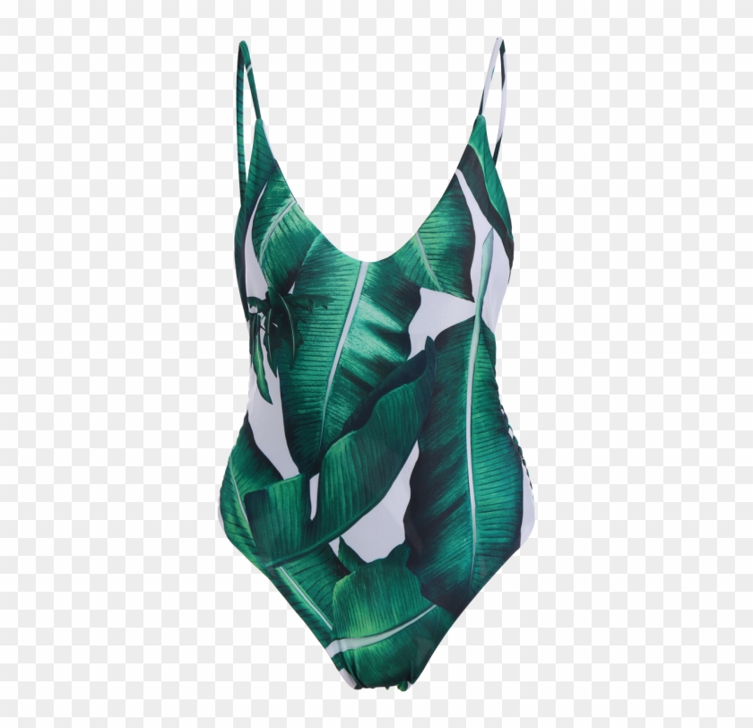 Cut Out Palm Tree One-piece Swimwear - One Piece Palm Tree Swimsuit Clipart #5029797