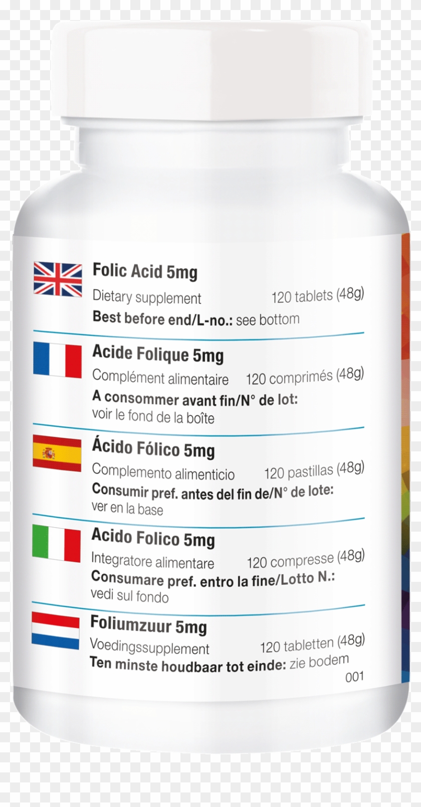 Folic Acid 5mg - Prescription Drug Clipart #5029971