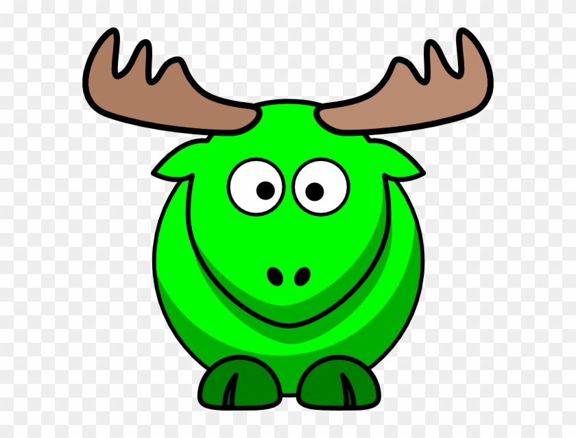 Moose Green Kids Clip Art - Cartoon Elk - Png Download #5030089