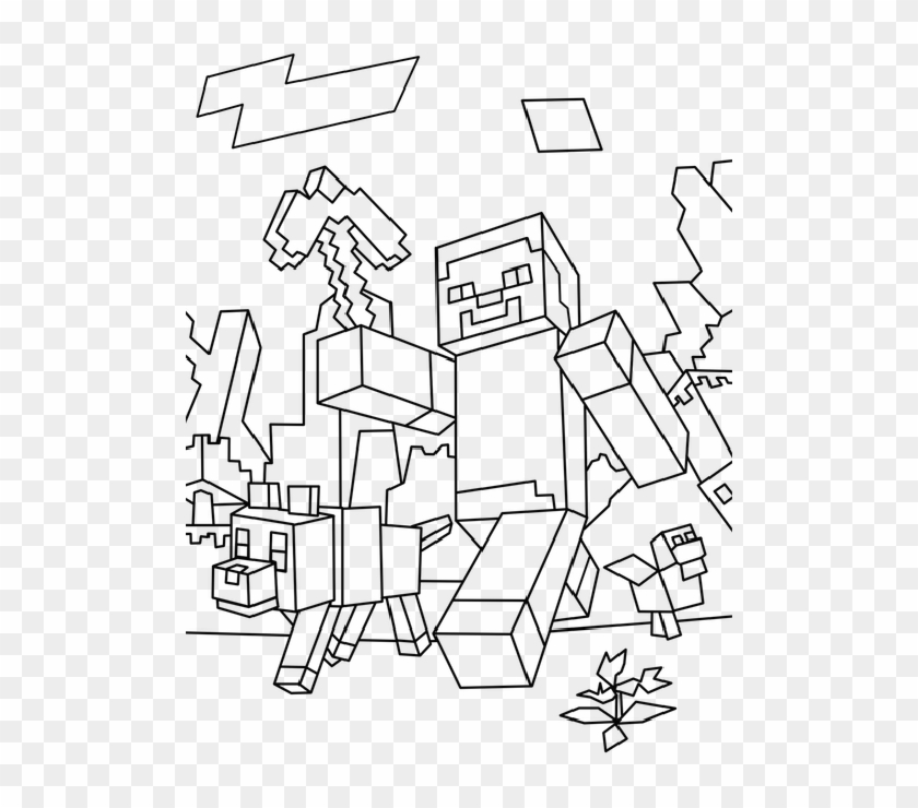 마인 크래프트 색칠 공부 Clipart