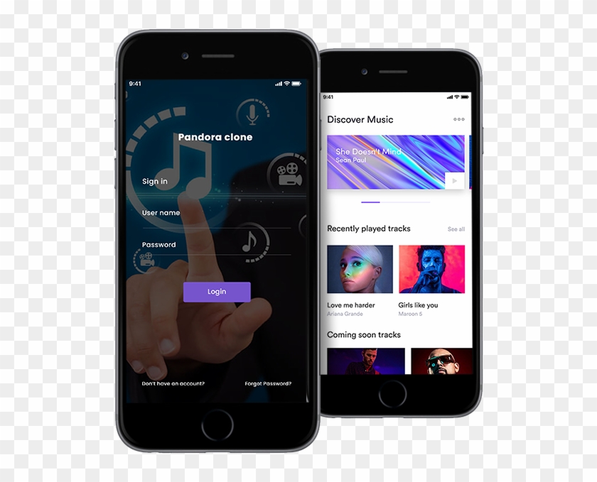Slider Phone - User Experience Music App Clipart