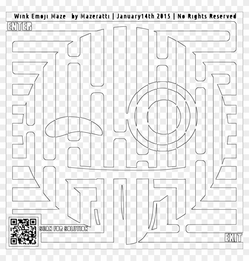 This Free Icons Png Design Of Coloring For Grown Ups - Emoji Maze Clipart #5033327