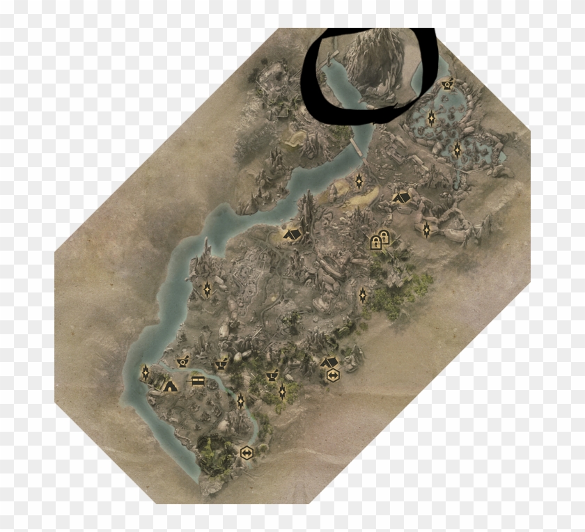 Support[dai Spoilers] How Do I Get To The Circled Area - Dragon Age Inquisition Exalted Plains Map Clipart #5033760