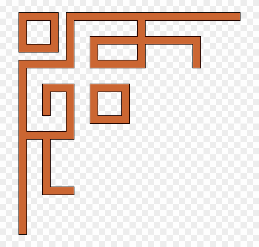 Decorations Design Pattern Corner Template - Chinese Border Clip Art - Png Download