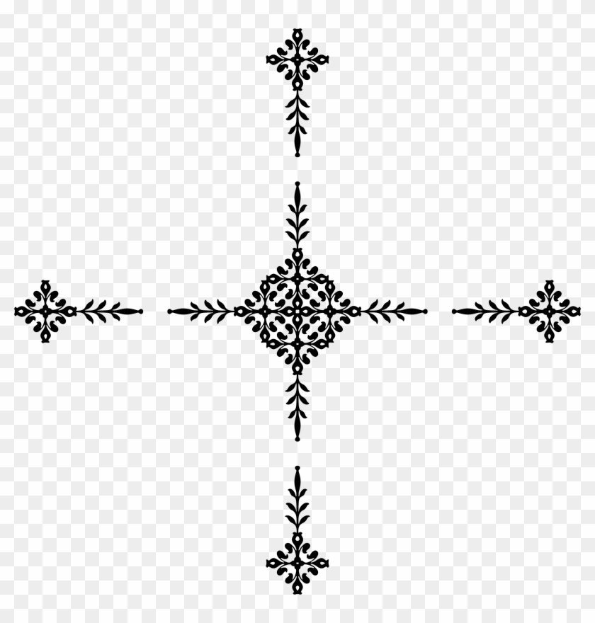 This Free Icons Png Design Of Corner Decoration Expanded - Cross Clipart