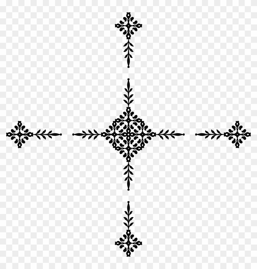 This Free Icons Png Design Of Corner Decoration Expanded - Cross Clipart #5034158