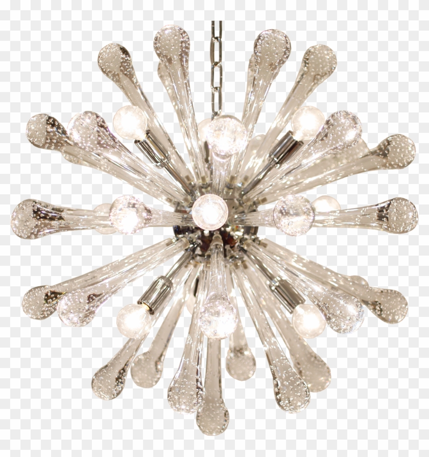 Awesome Sputnik Chandelier With Crystal Light Bulb Clipart #5035046