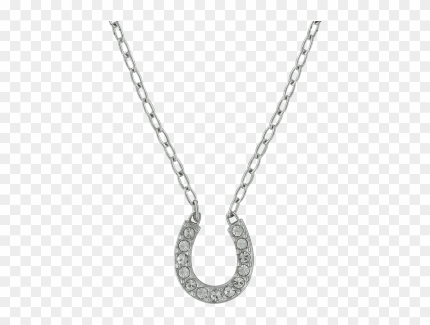 Montana Silversmiths Clear Rhinestone Horseshoe Necklace - Chain Clipart