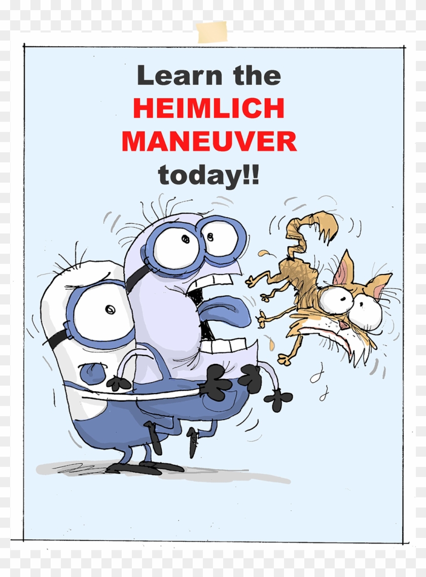 Minions, Learn The Heimlich Maneuver Today - Heimlich Maneuver Minions Clipart #5035420