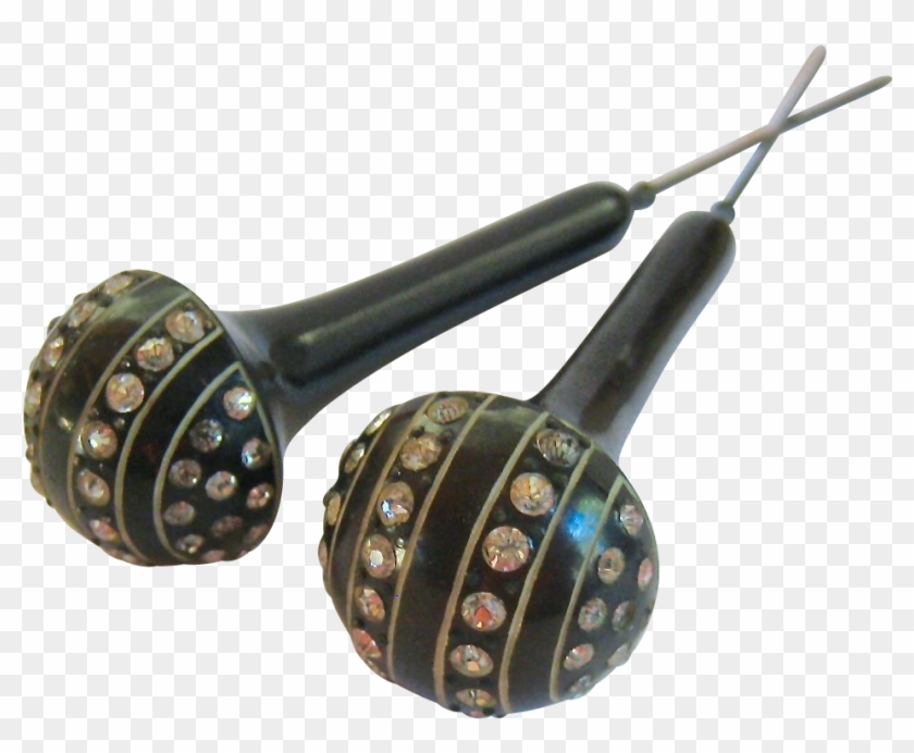 50% Sale Pair Art Deco Clear Rhinestone Hat Pins Early - Rattle Clipart