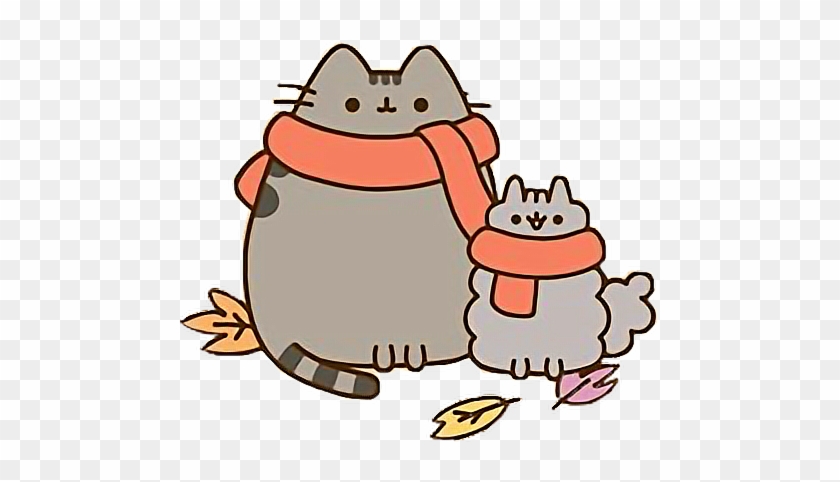 #pusheen #kawaii #cute #fall #autumn #leaves #tumblr#freetoedit - Kawaii Pusheen Clipart